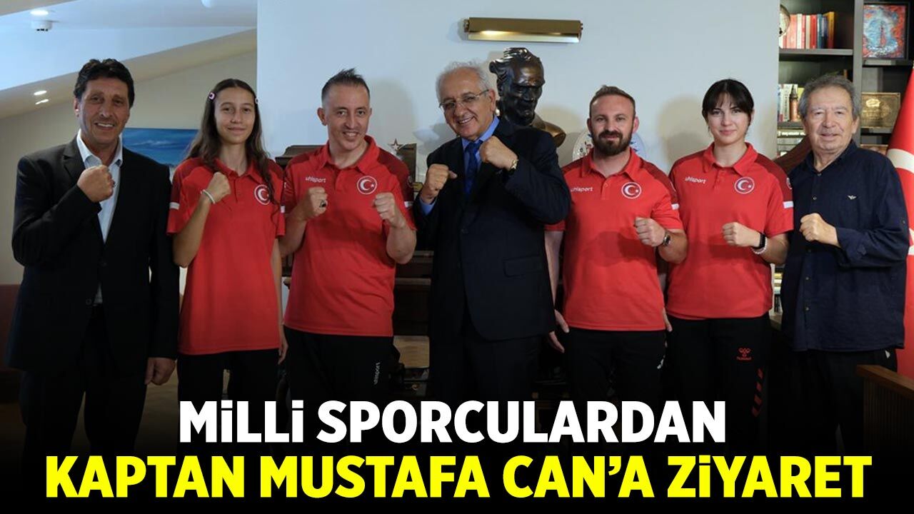 Çankırılı milli sporculardan Kaptan Mustafa Can’a ziyaret