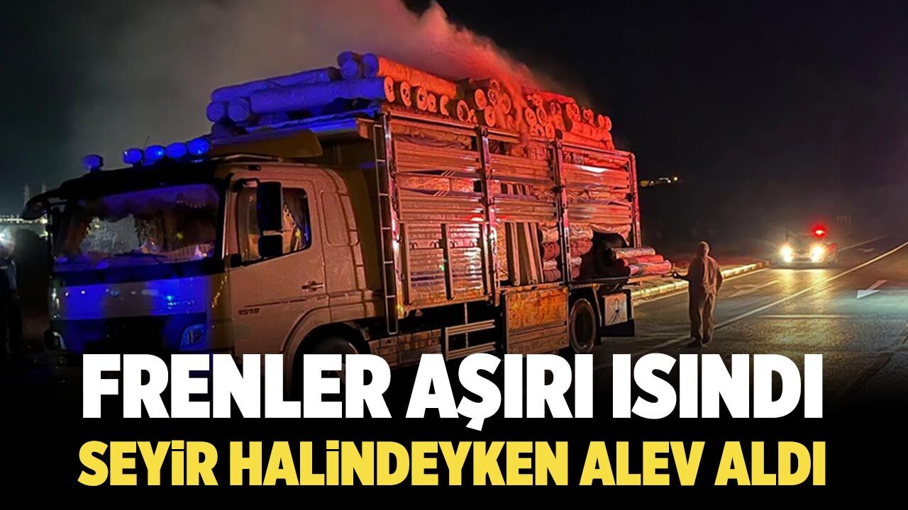 Çankırı'da Kumaş yüklü kamyon alevlere teslim oldu
