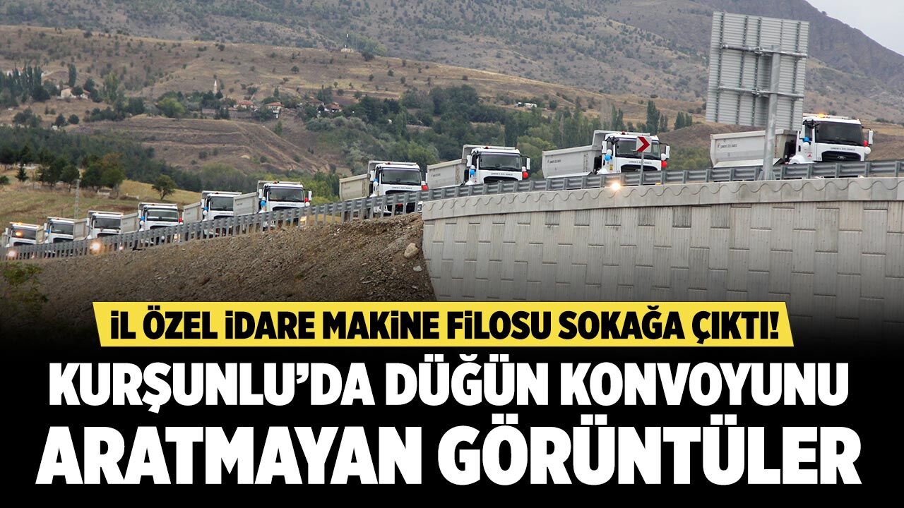 Çankırı’da İl Özel İdare filosunun Kurşunlu sokaklarında konvoy şovu