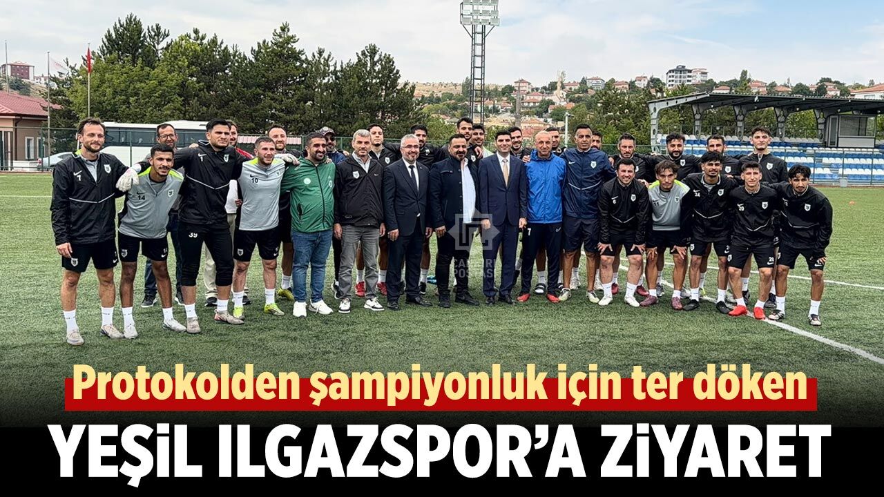 Kurşunlu protokolünden Yeşil Ilgazspor’un antrenmanına ziyaret