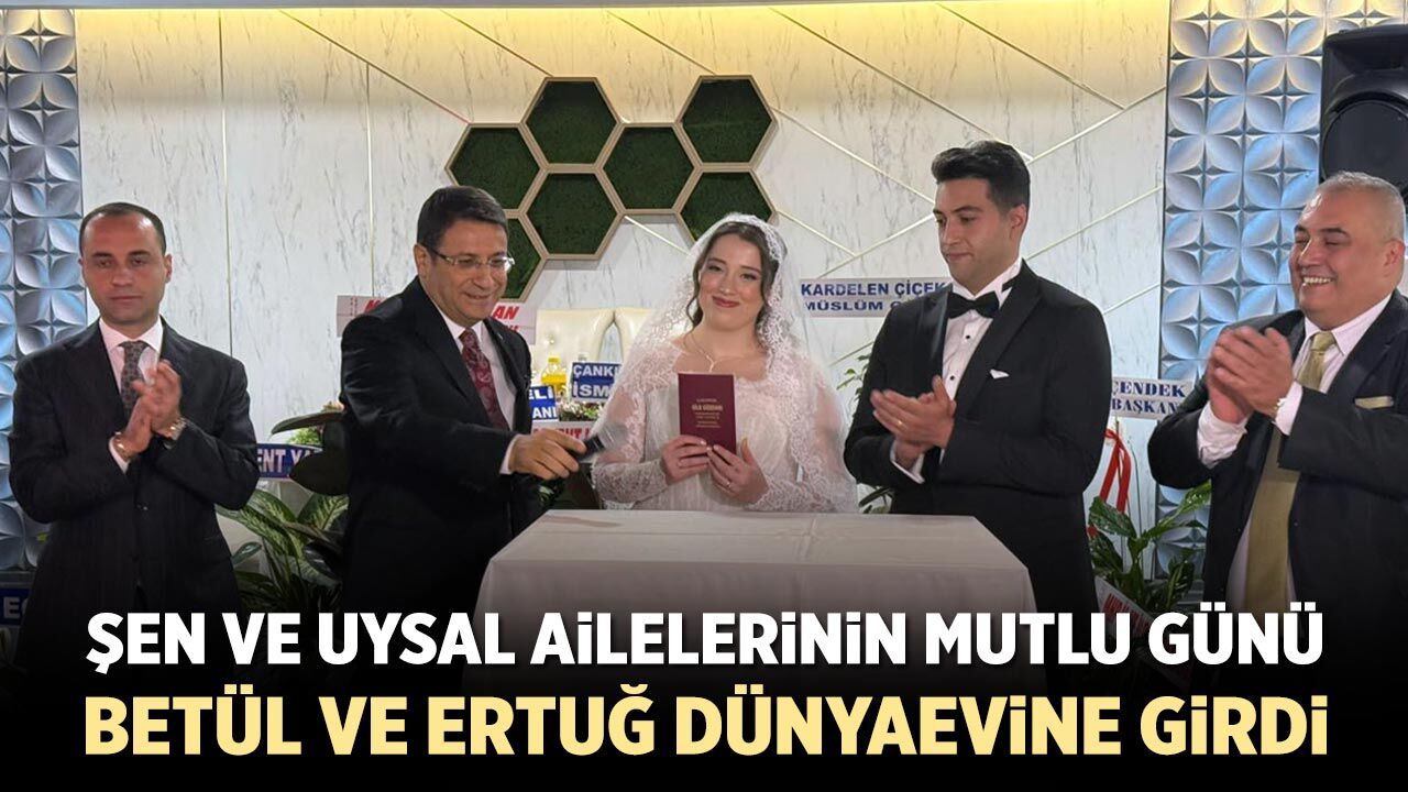 Çankırı’da görkemli düğün: Betül ve Ertuğ dünyaevine girdi
