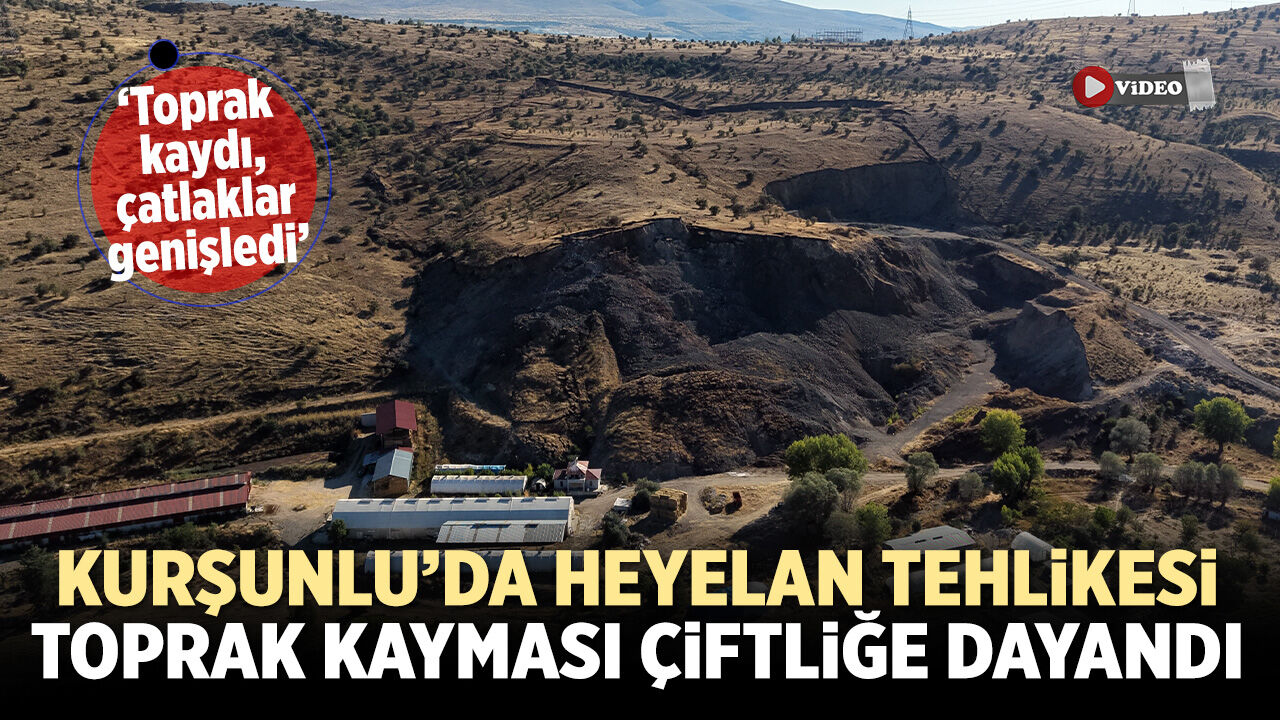 Kurşunlu’da heyelan tehlikesi: Toprak kayması çiftliğe dayandı