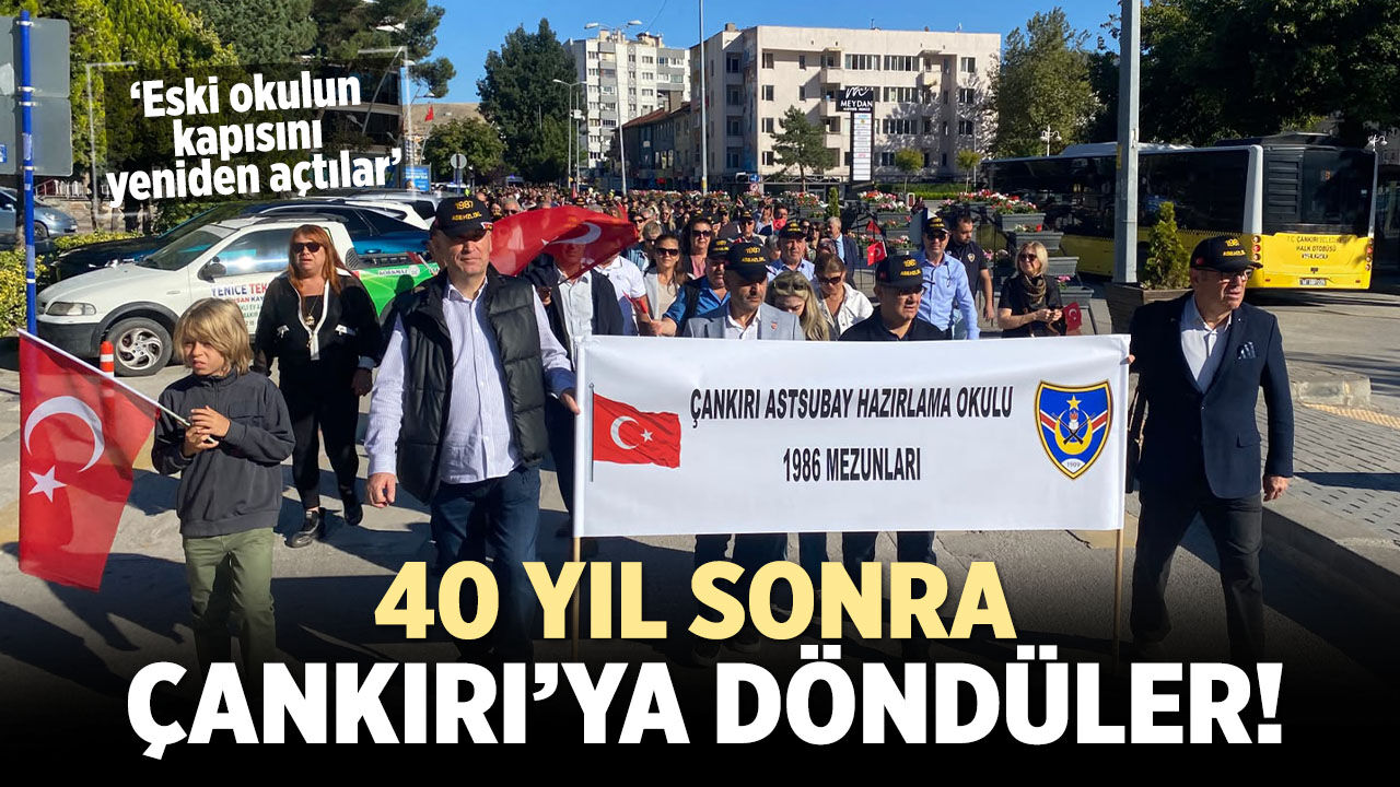Çankırı’da 40 yıl sonra duygulandıran buluşma! Eski okulun kapısını yeniden açtılar