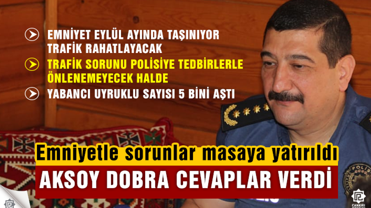 Emniyet Müdürü Aksoy'dan dobra cevaplar!