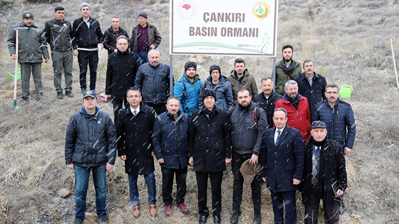 Çankırı Basın Ormanında Fidan dikimi gerçekleşti