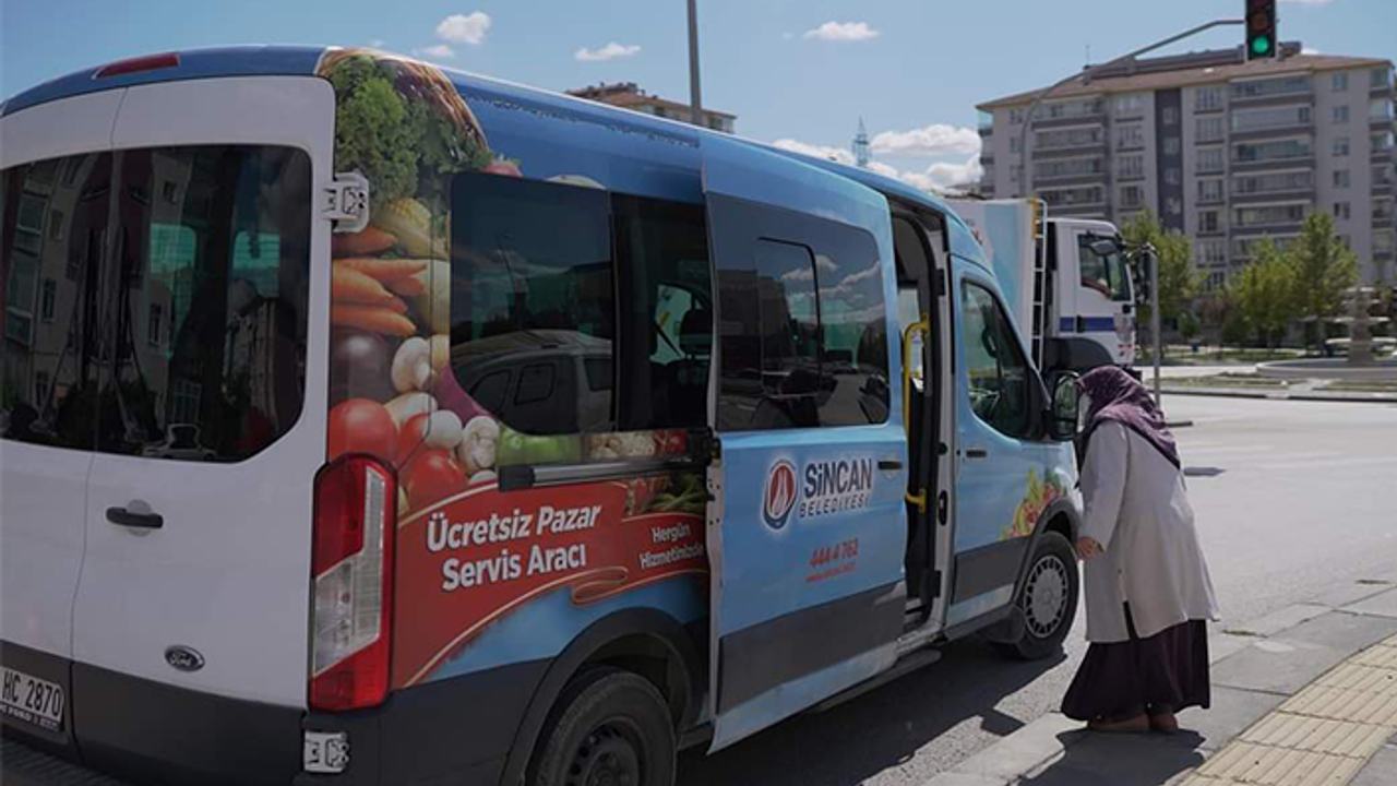 Sincan Belediyesi pazar alanlarında ücretsiz servis hizmeti sunuyor