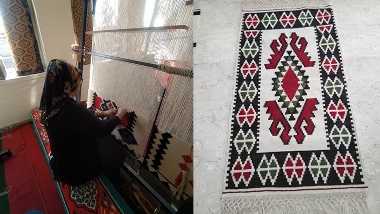 Asırlık kilim dokumacılığı kadınların elinde yeniden hayat buluyor