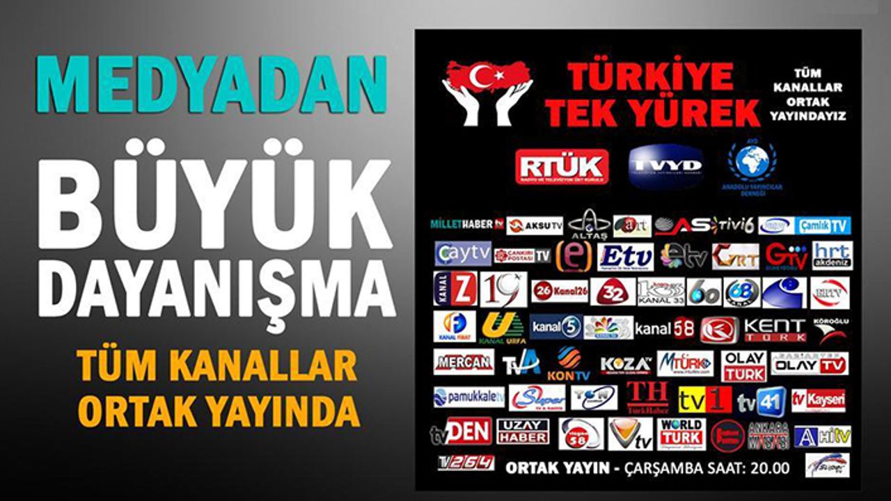 "Türkiye Tek Yürek" Ortak Canlı Yayını
