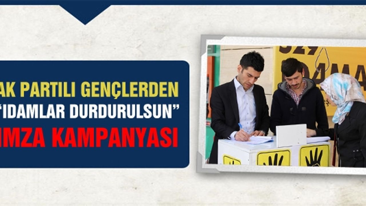 Ak Partili Gençler, Mısır'daki İdam Kararları İçin İmza Kampanyası Başlattı