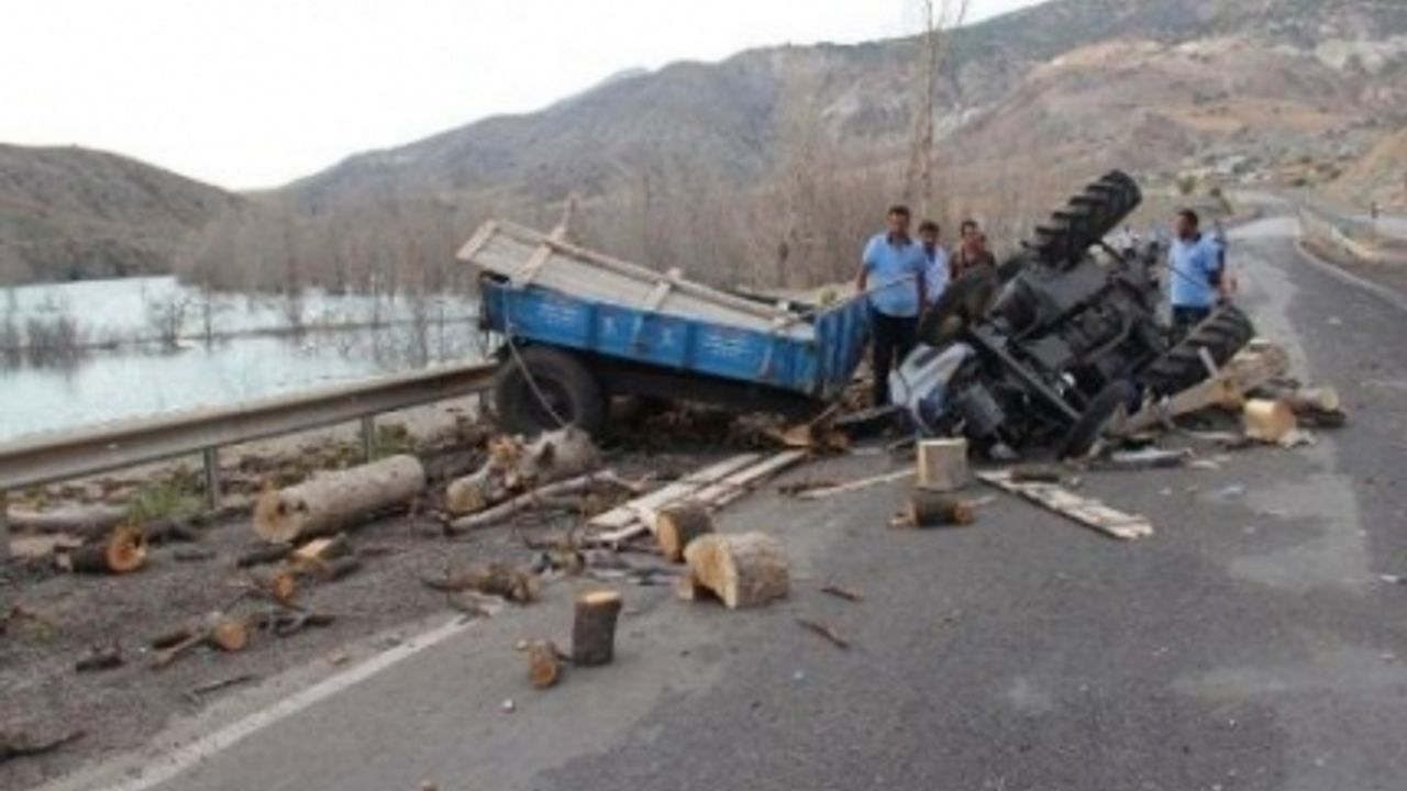 Bayramören'de traktör devrildi: 1 ölü, 1 yaralı