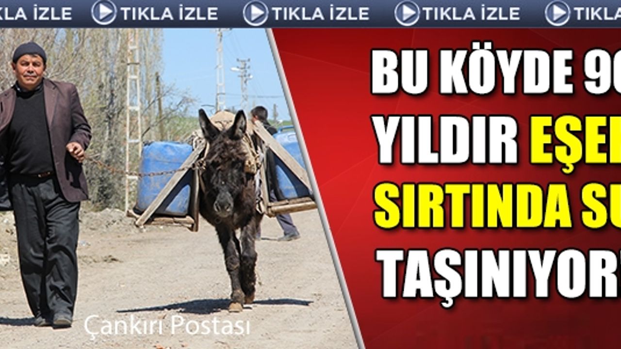 Bu köyde 90 yıldır eşek sırtında su taşınıyor
