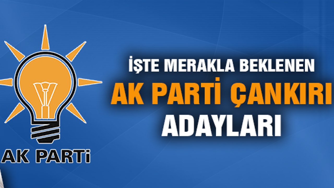 İşte AK Parti  Çankırı milletvekili aday listesi!