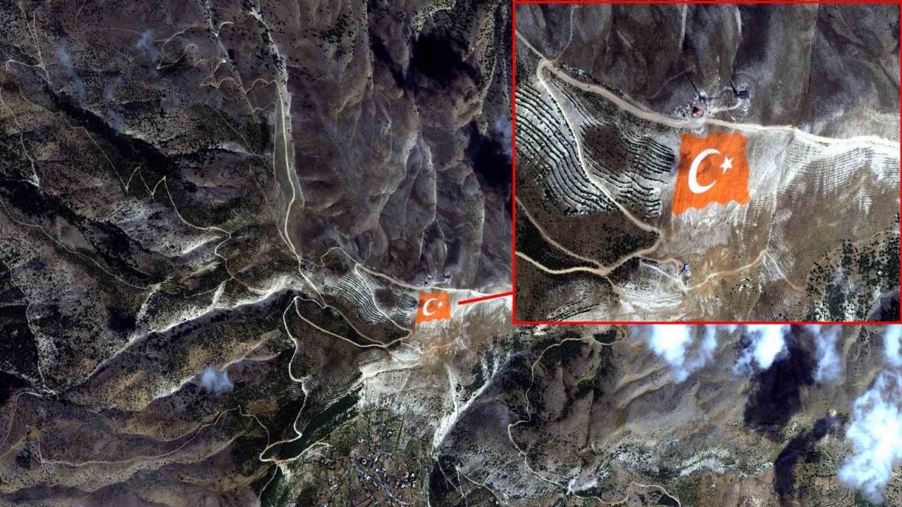 Türk Bayrağı uzaydan görüntülendi