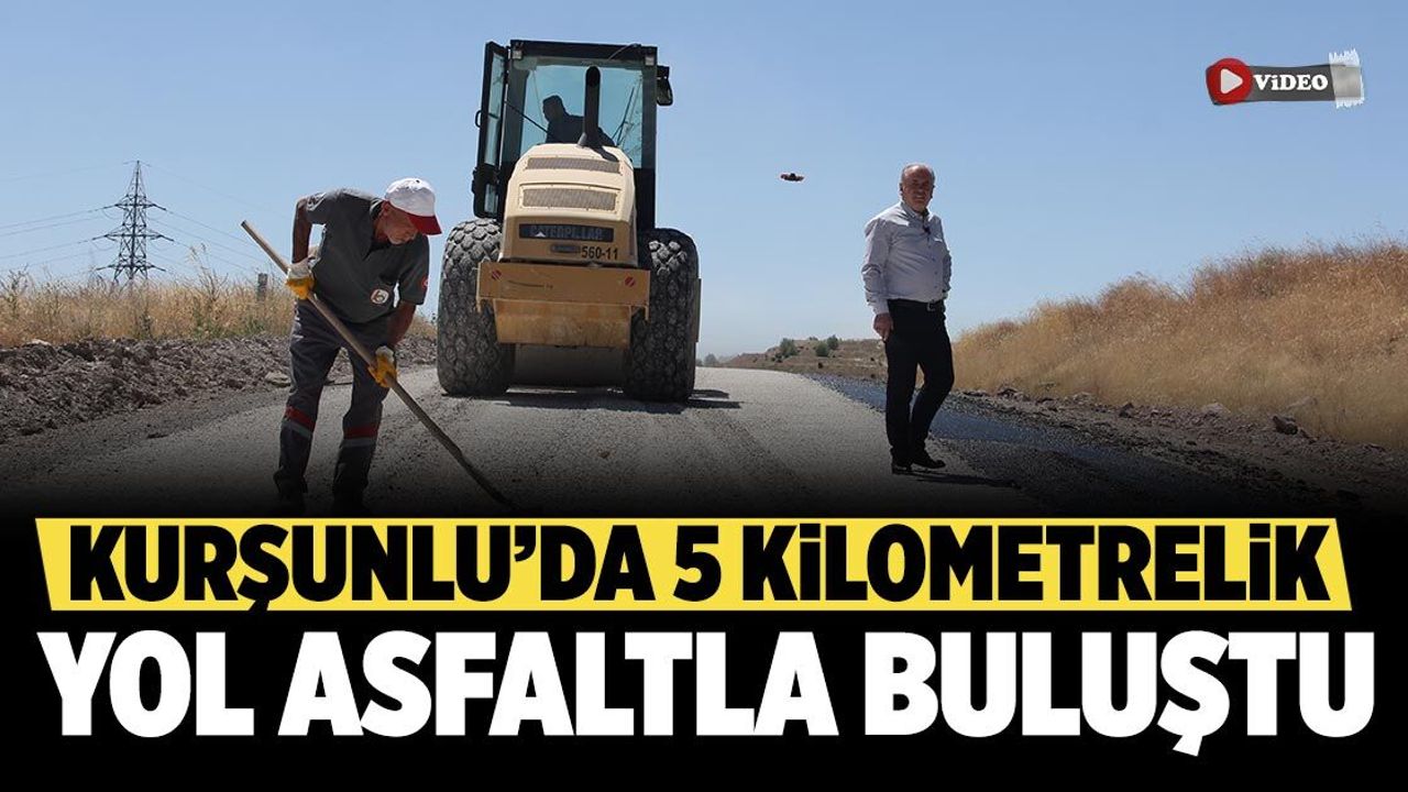 Kurşunlu’da 5 kilometrelik yol için asfalt seferberliği