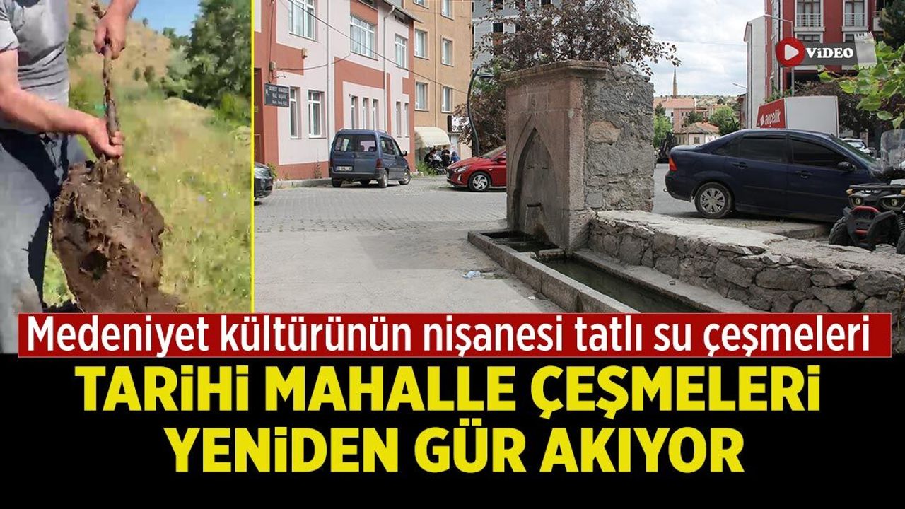 Kurşunlu'da tarihi mahalle çeşmeleri yeniden gür akıyor
