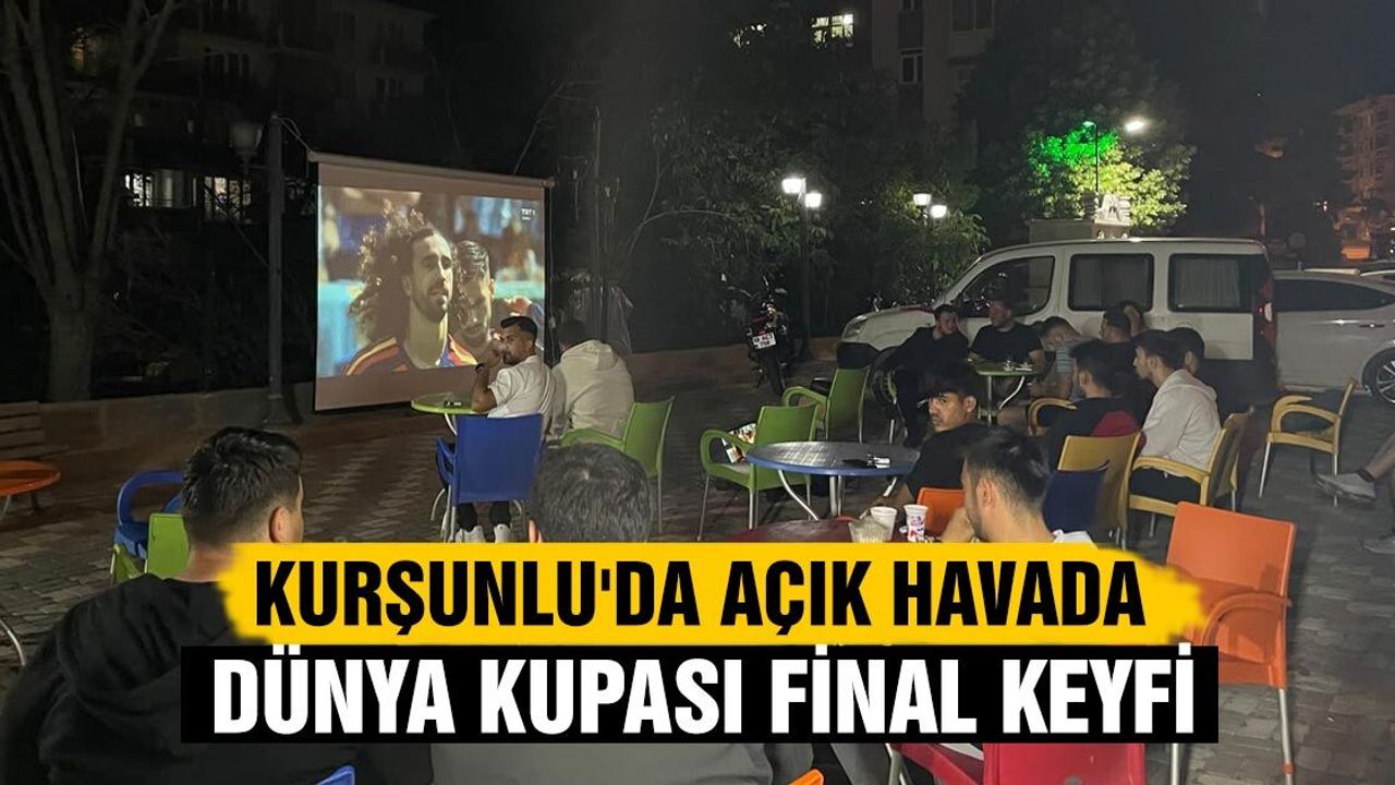 Kurşunlu'da Dünya Kupası finali açık havada izlendi
