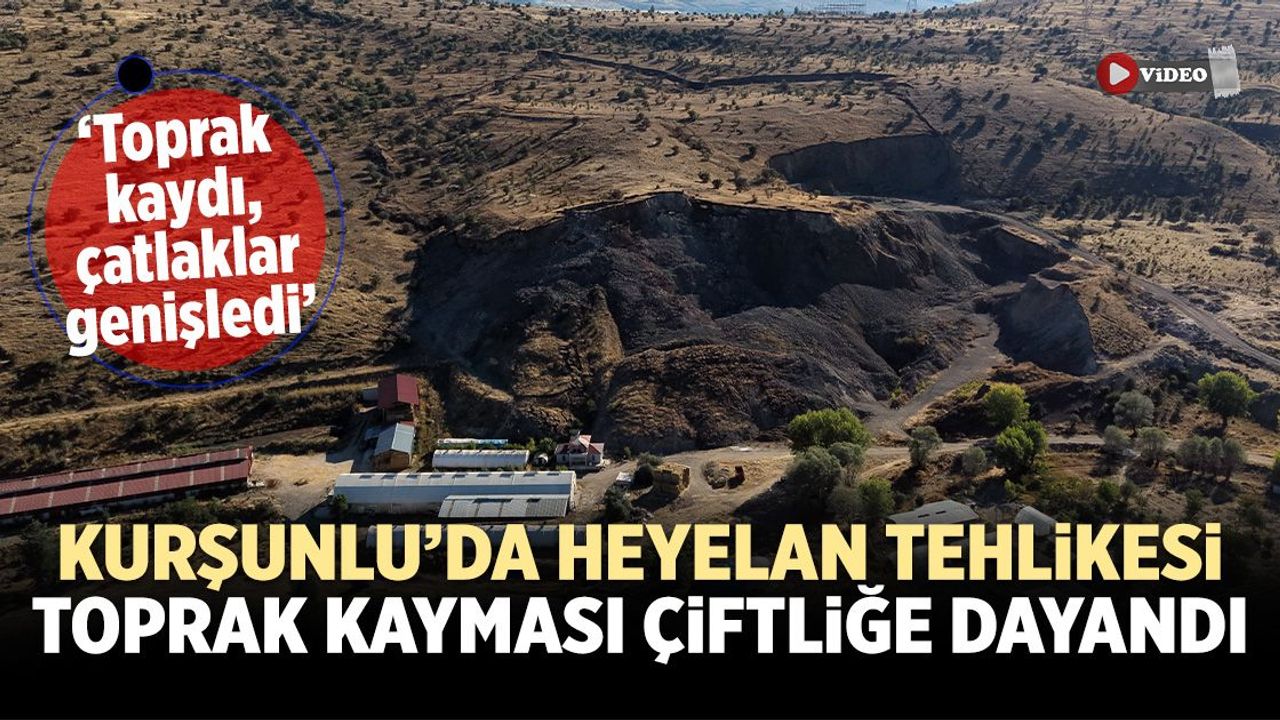 Kurşunlu’da toprak kayması hayvan çiftliğine kadar ulaştı