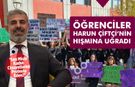Kadın cinayetlerini protesto eden öğrenciler, Harun Çiftçi’nin hışmına uğradı
