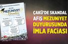 ÇAKÜ’de Skandal Afiş: Mezuniyet Duyurusunda İmla Faciası
