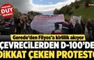 Çevrecilerden D-100’de dikkat çeken protesto! Gerede’den Filyos’a kirlilik akıyor