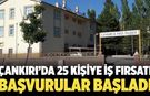 Çankırı’da 25 Kişiye İş Fırsatı: İUP Başvuruları Başladı