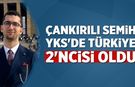 Çankırılı Semih YKS'de Türkiye 2'ncisi oldu
