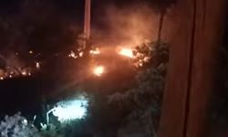 Çankırı'da elektrik telleri koptu: Kıvılcımlar yangın çıkarttı