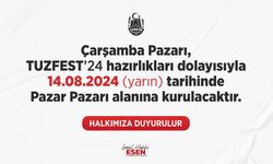 Çarşamba Pazarı Bu Hafta Pazar Pazarı’na Kurulacak