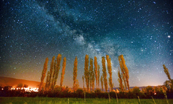 Çankırı'da o köy uzun pozlama tekniğiyle çekilen fotoğraf karesine yansıdı