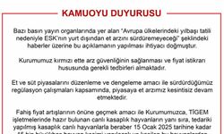 Et ve Süt Kurumu: "15 Ocak 2025 tarihine kadar 15 bin büyükbaş hayvan kesimi yapılacak"