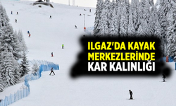 Ilgaz'da kayak merkezlerinde kar kalınlığı