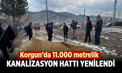 Korgun’da 11.000 metrelik kanalizasyon hattı yenilendi