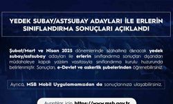 Şubat/Mart ve Nisan 2025 celp döneminde silah altına alınacak askerlerin sonuçları açıklandı