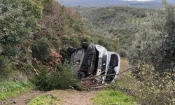 Uçurumdan uçtu araçtan burnu bile kanamadan çıktı