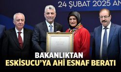 Bakanlıktan  Eskisucu’ya Ahi Esnaf Beratı