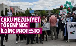 ÇAKÜ Mezuniyet Töreni'nde İlginç Protesto
