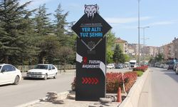 Yer Altı Tuz Şehri’ne Kılıç Dişli Kaplan figürlü yön tabelaları
