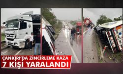 Çankırı’da zincirleme kaza: 7 kişi yaralandı
