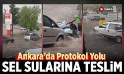 Ankara’da Protokol Yolu sel sularına teslim