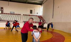 Söğüt’te güreş rüzgarı esti minik yiğitler minderde