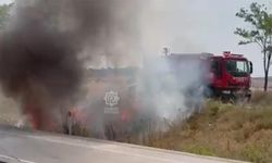 Çankırı’da otomobil alev alev yandı: Sürücü son anda kurtuldu