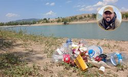 Alpsarı Göleti’nde çevre kirliliğine doğaseverden tepki