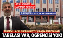Tabelacı Harun Kurşunlu MYO’yu öğrencisiz bıraktı