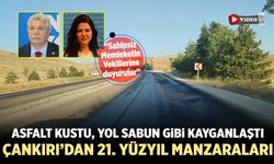 Çankırı’da asfalt kustu, yol sabun gibi kayganlaştı