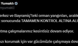Bakan Yumaklı: "Çanakkale Merkez ve Bayramiç’teki orman yangınları kontrol altına alınmıştır"