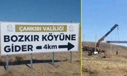 Çankırı’da iki köy arasındaki tabela krizi çözüldü