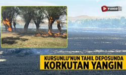 Kurşunlu'nun tahıl deposunda korkutan yangın