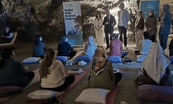 Tuz Mağarası’nda anne adaylarına hamile yogası etkinliği