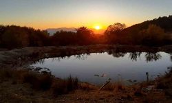Bolu’da 1500 rakımlı yaylada gün batımı manzarası