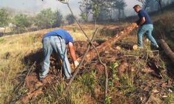 Kadınlar bidonlarla şu taşıyarak yangınlara müdahale etti
